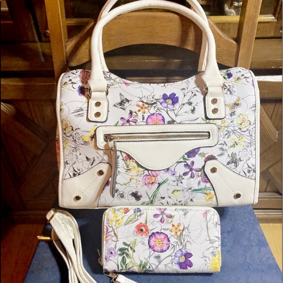 NEW! 2pc FLORAL PURSE & WALLET SET - Picture 2 of 15